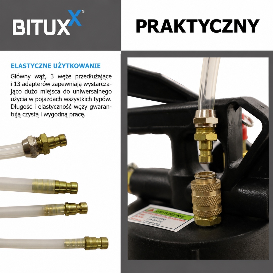 BITUXX univerzální 10 L pneumatické zařízení pro plnění převodového oleje - plnicí čerpadlo pro plnění oleje M19584
